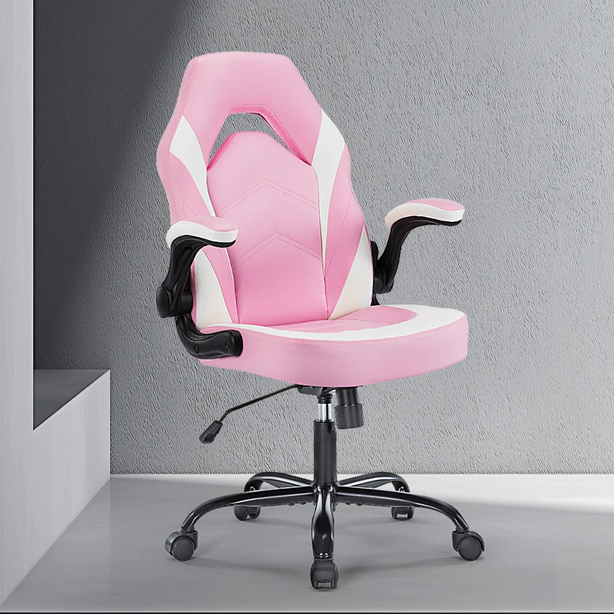 Office Chair with Swivel Rolling Flip-up Armrest