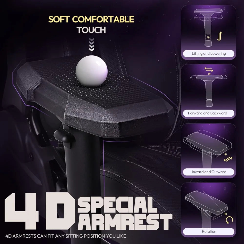 Big and Tall Gaming Chair with Footrest