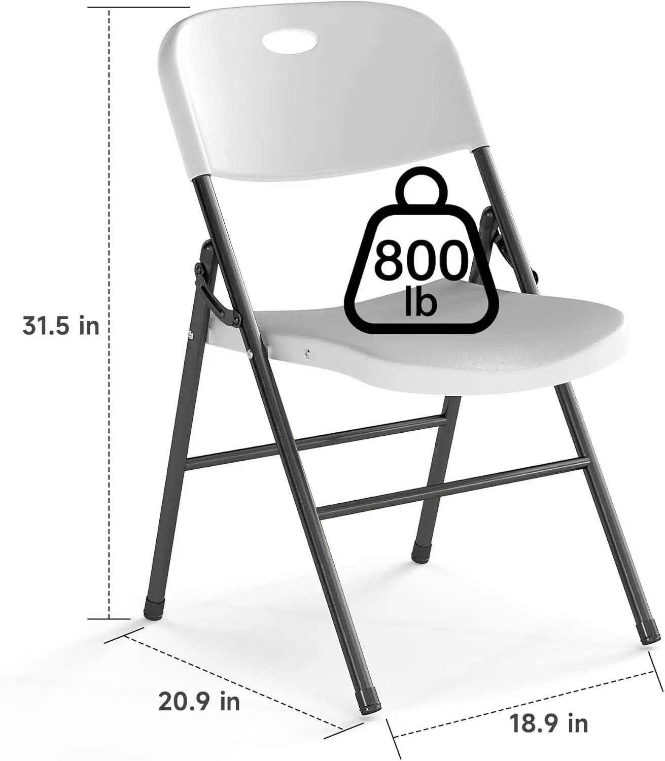 Heavy Duty Portable Plastic Folding Chair