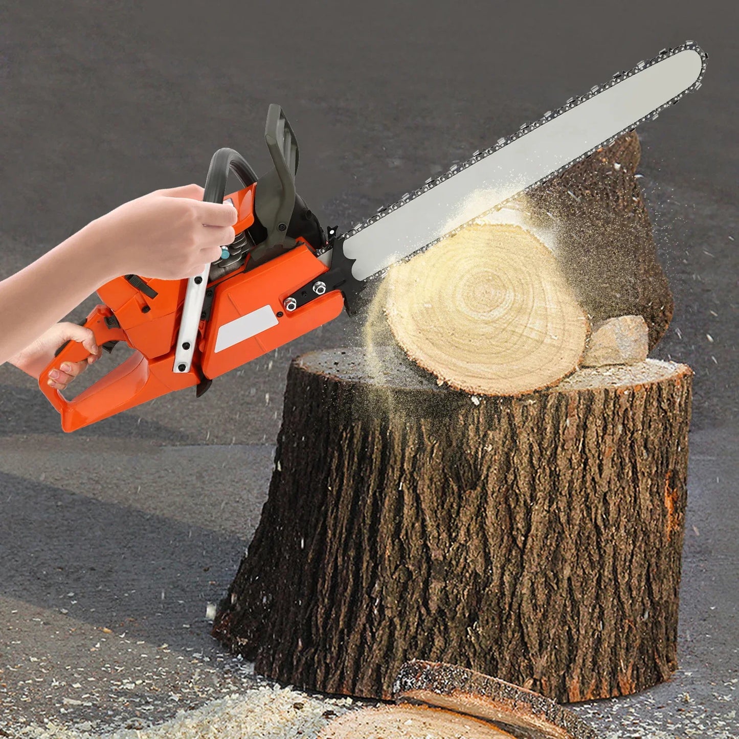 Gasoline Power Chain Saws with Crankcase Hand Pull Start For Cutting Wood