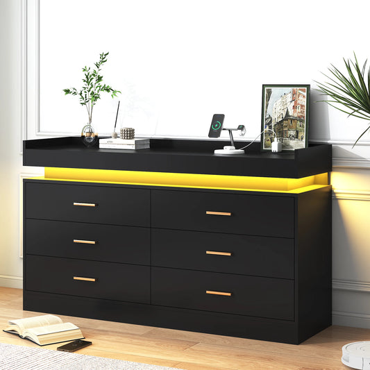 Modern Chest Drawers with LED Light for the Bedroom