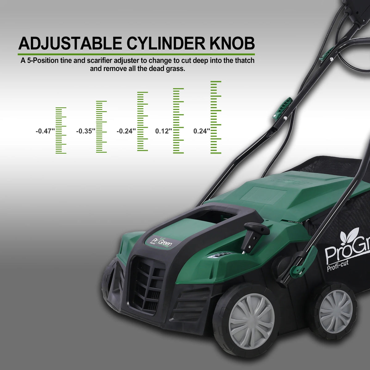 2-in-1 Garden Scarifier Powerful Electric Lawn Dethatcher Mower