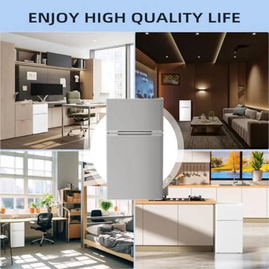 Mini Refrigerator with Freezer with Adjustable Thermostat