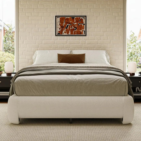Heavy Duty Soft Buckle Bed Frame with Round Corner