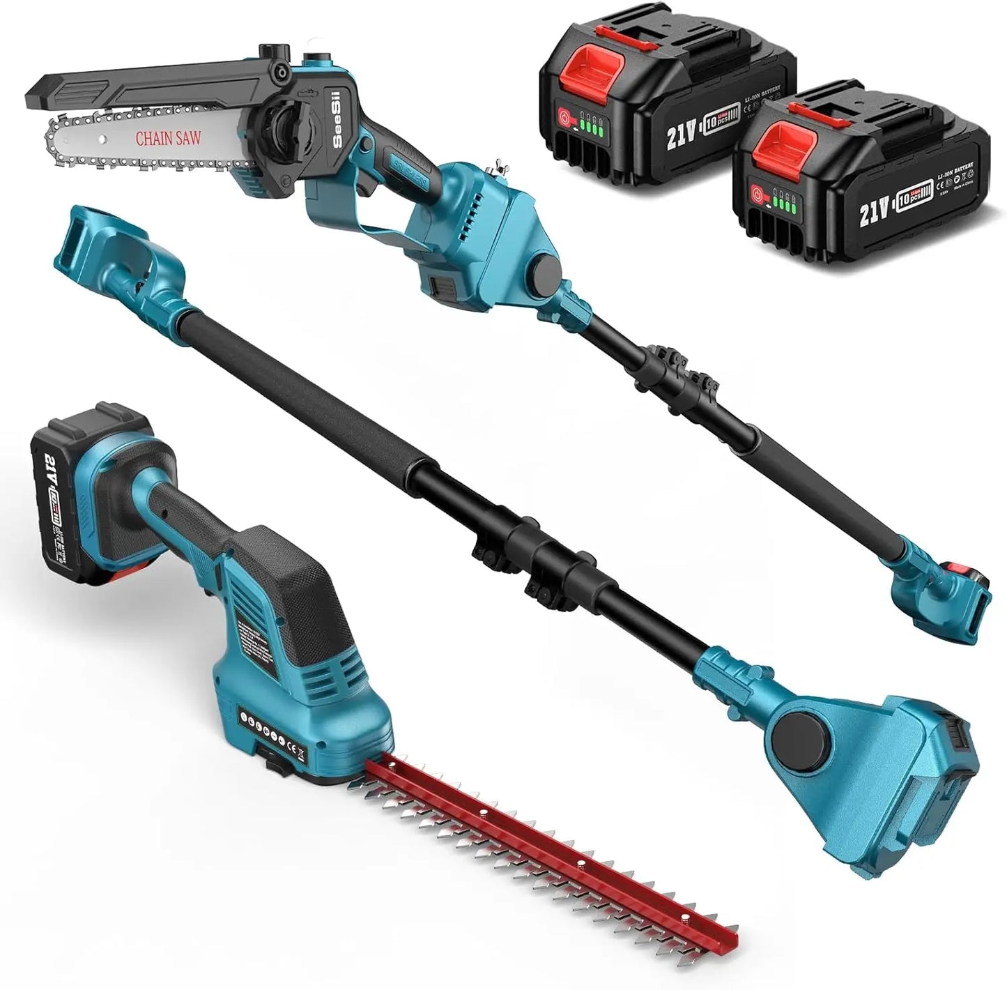 Electric Mini Chainsaw with Grass Shears