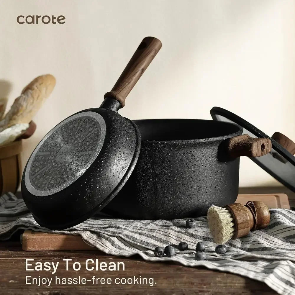 Nonstick Cookware Set with Induction-Ready Pots and Pans