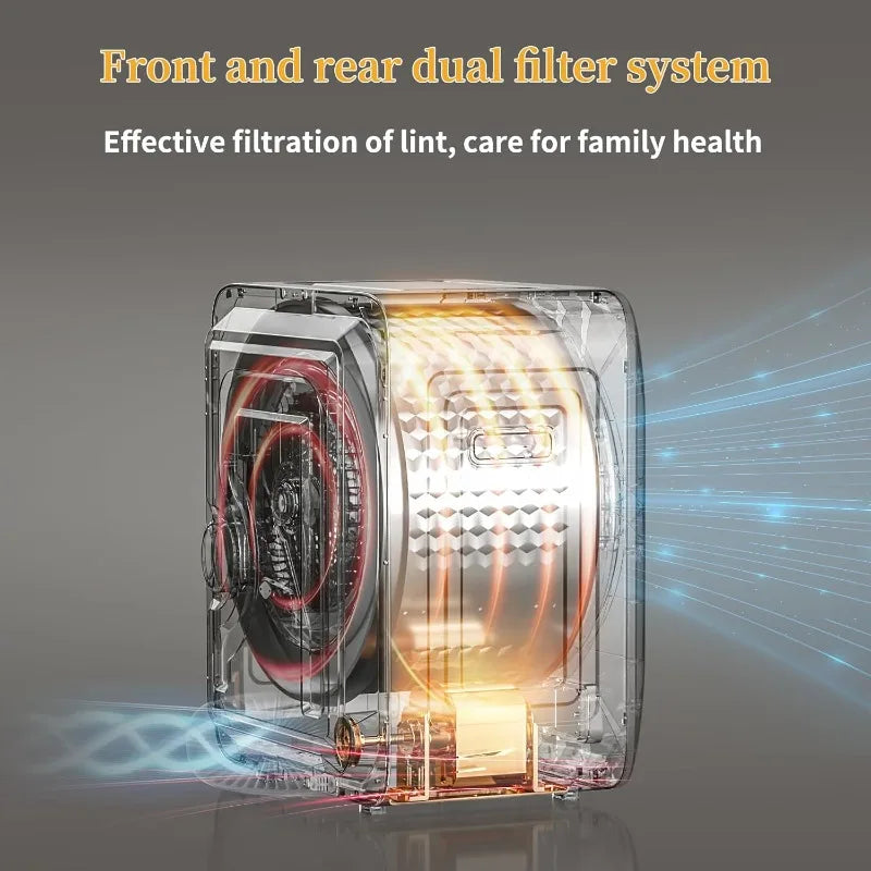 Electric Compact Laundry Dryer with Stainless Steel Tub