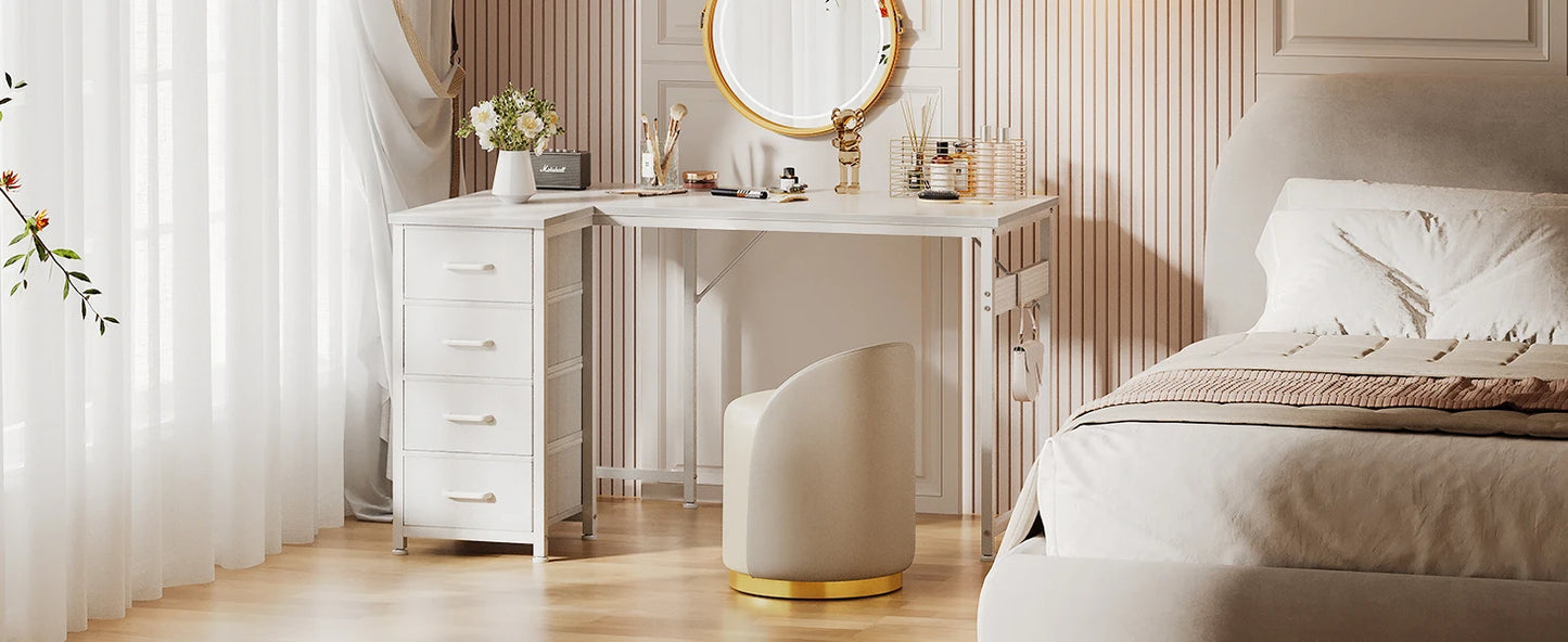 L Shaped Reversible Study Desk