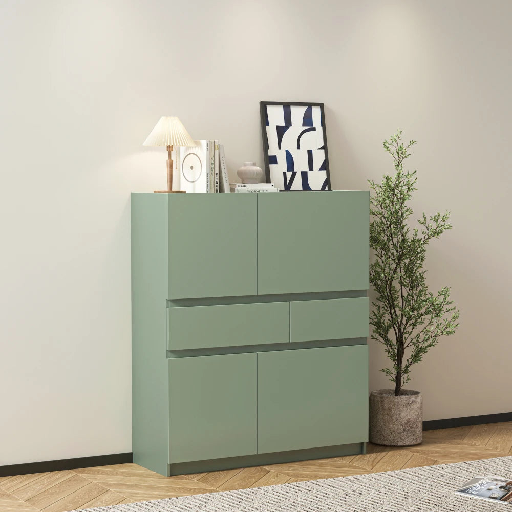 Green Wooden Storage Cabinet
