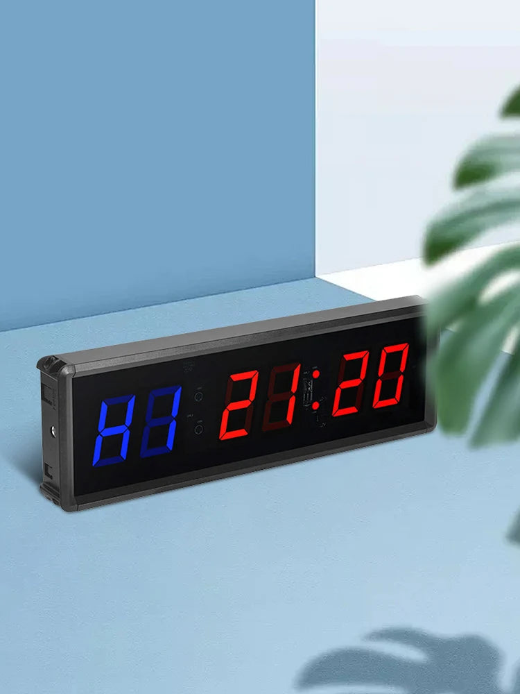 LED Workout Clock Remote Control Count Down/Up