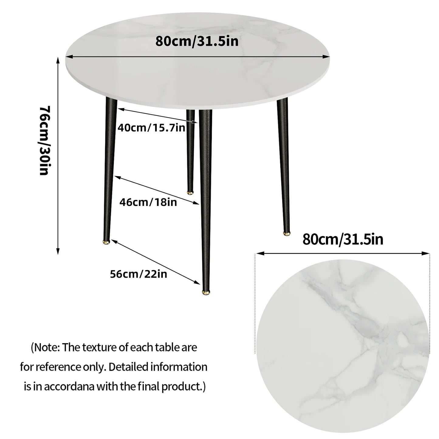 Modern Marble Round Dining Table