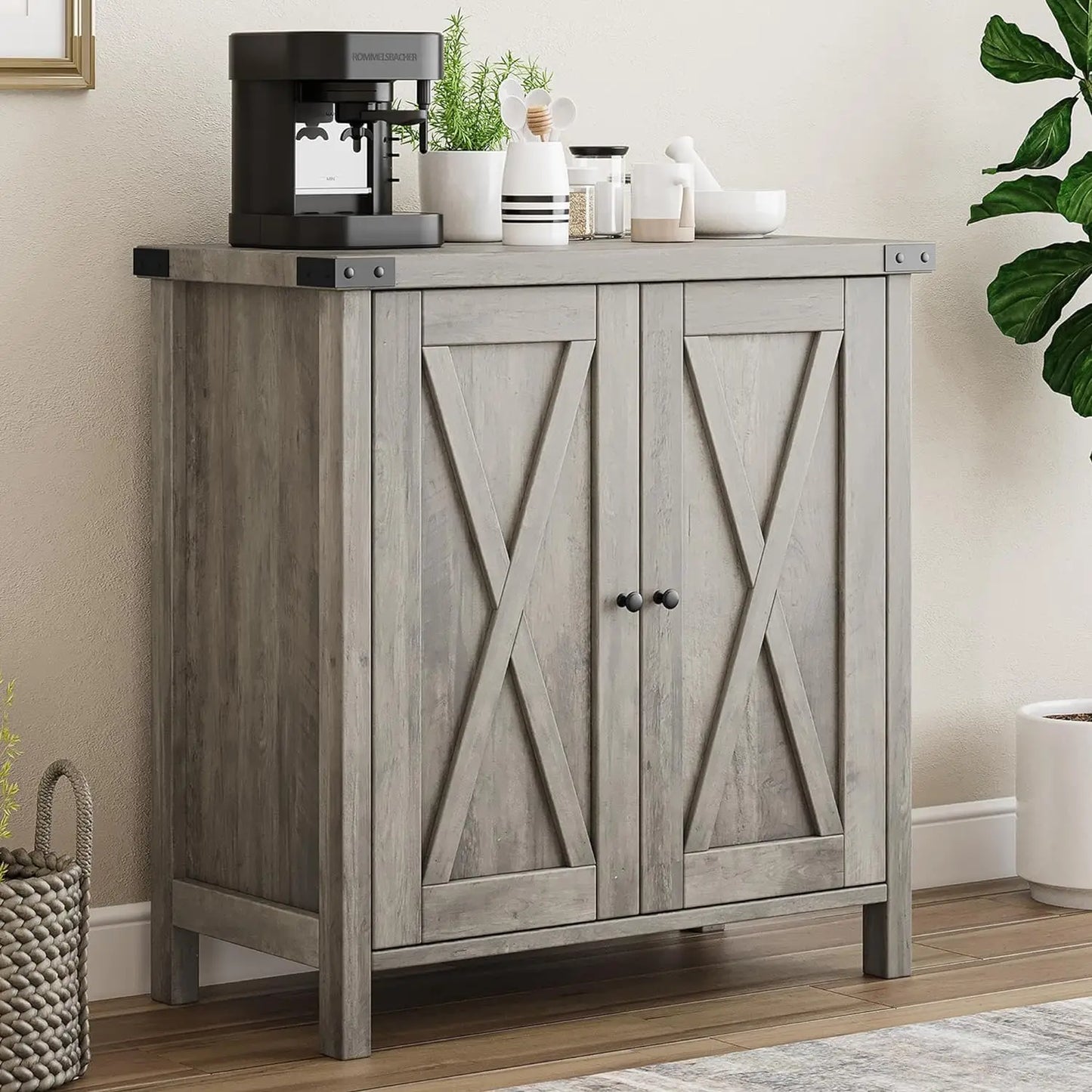 Buffet Cabinet with Doors and Shelves