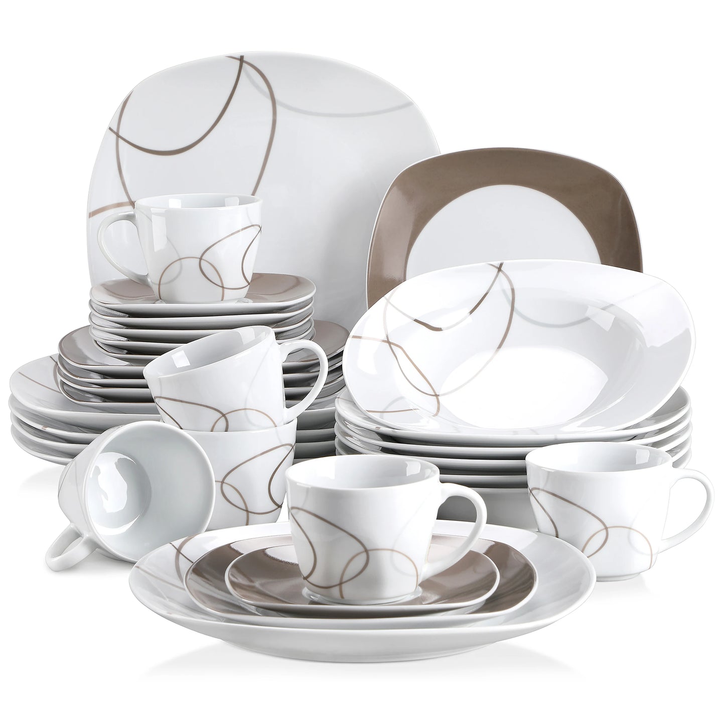 Porcelain Ceramic Kitchen Dinner Plate Set