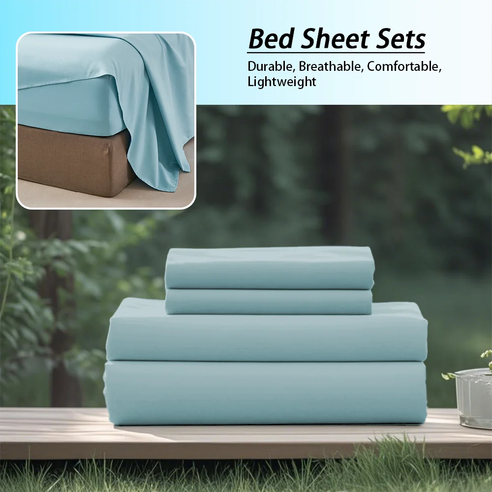 Fashionable Solid Color Soft Bedding Set, Suitable For All Seasons