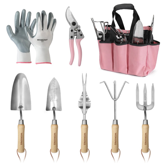 Pink Garden Stainless Steel Gardening Tools Set
