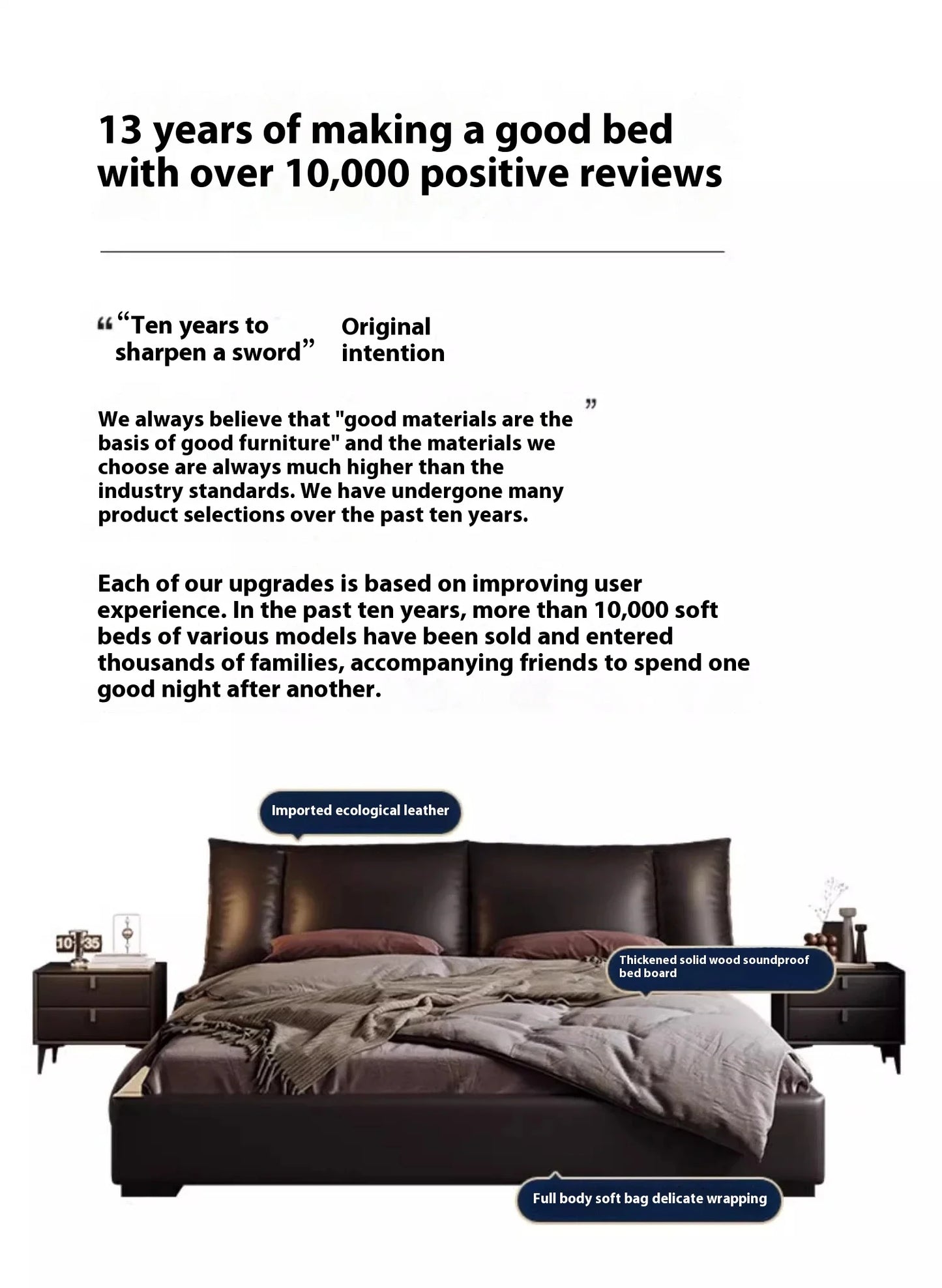 Double Luxury Bed with Office Headboards Racks and Frame Bedroom Set