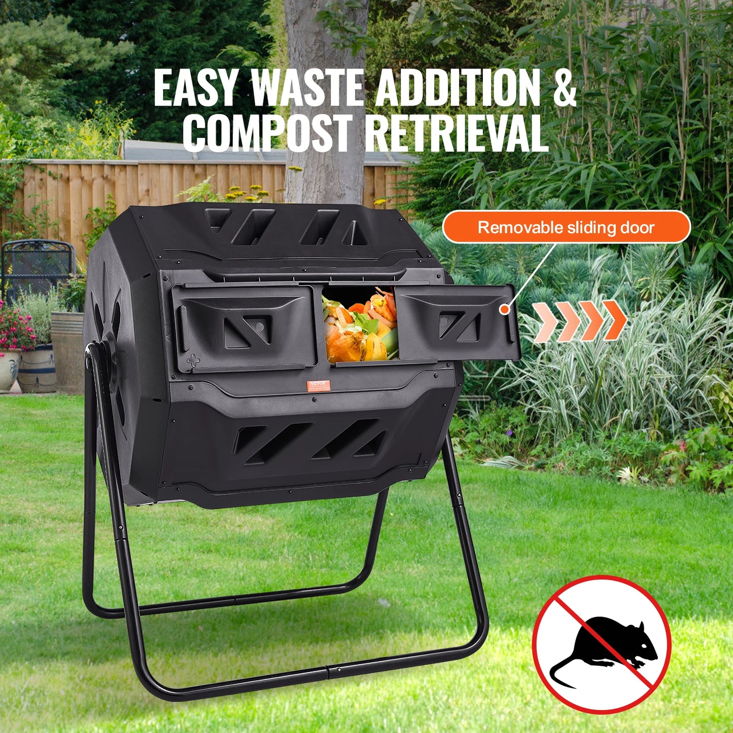 Compost Bin Dual Chamber Composting Tumbler