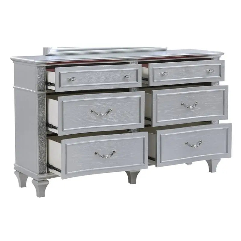 Mystic Contemporary Upholstered LED Bedroom Set