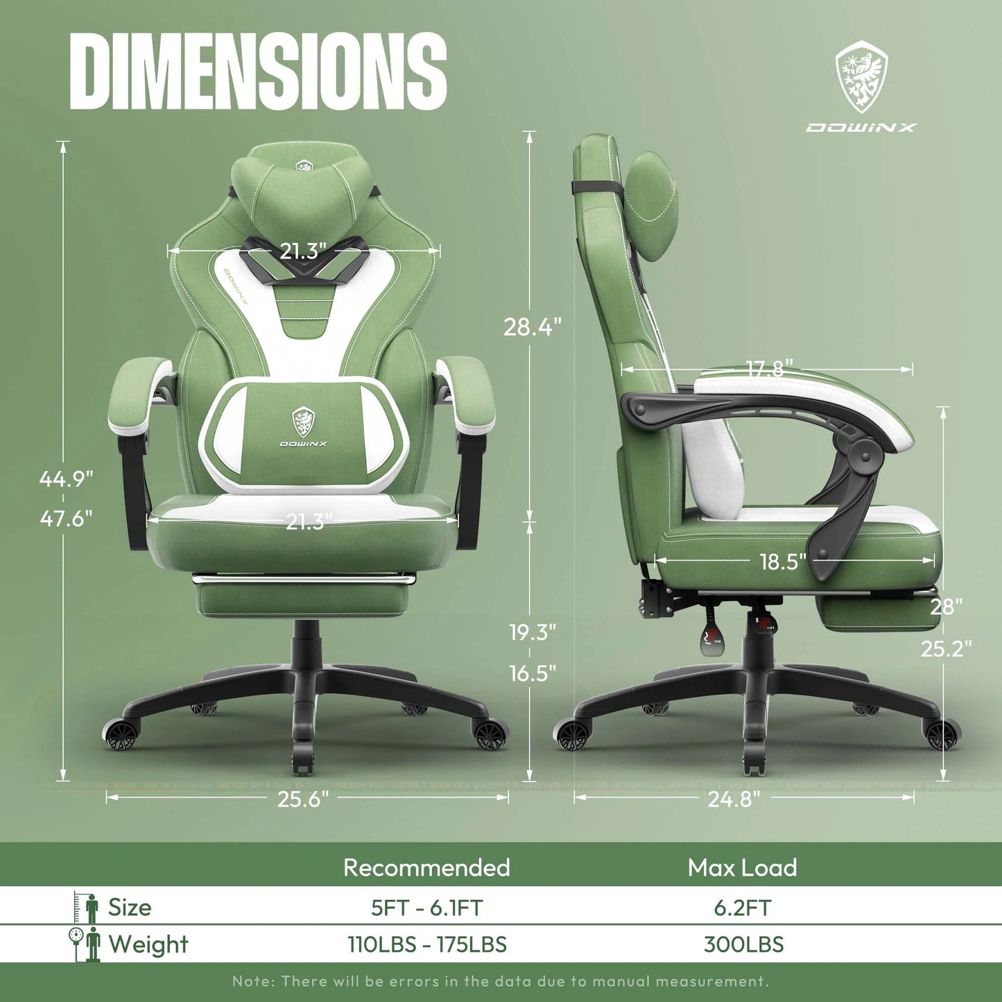 Big and Tall Gaming Chair with Footrest