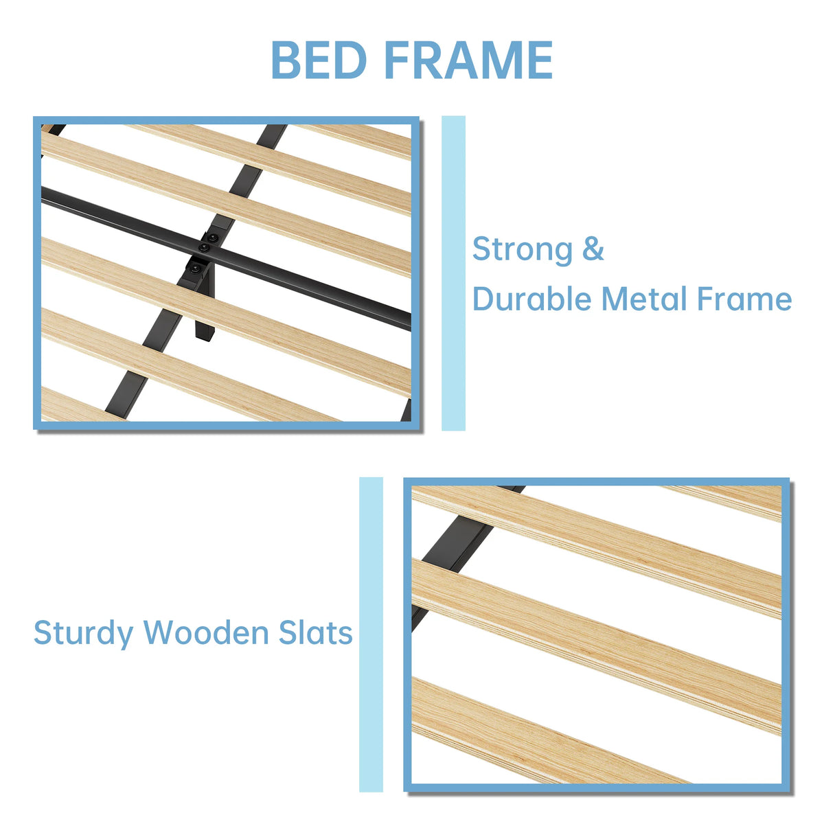 Modern Design Twin Bed Upholstered Velvet - Platform Structure