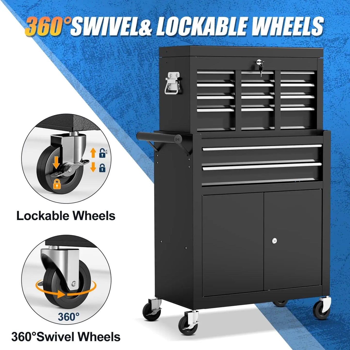Rolling Tool Chest with Wheels
