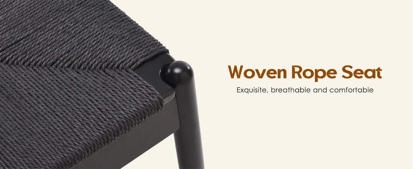 Solid Oak Weave Dining Chairs