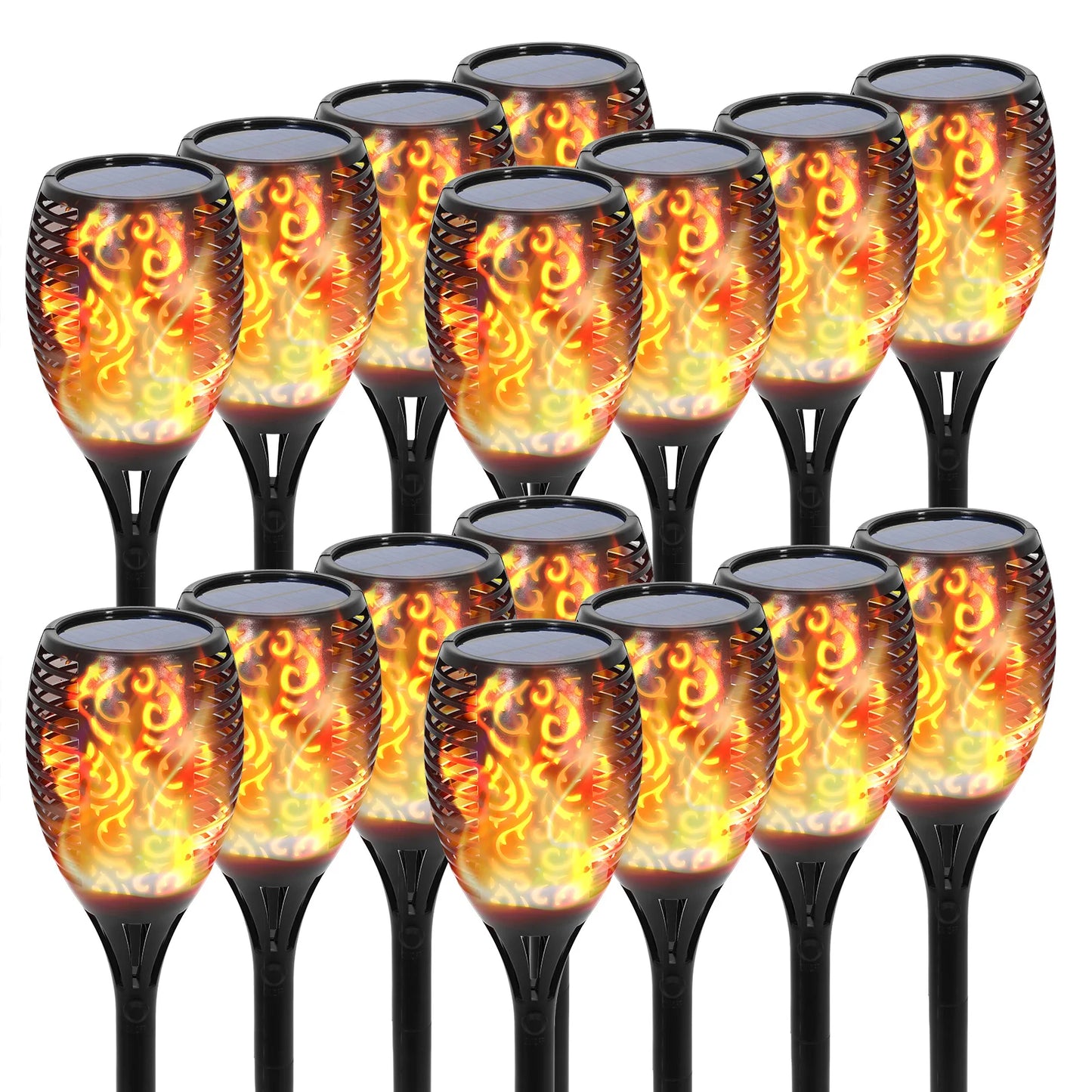 Solar Flame Torch Lights Outdoor LED - Waterproof