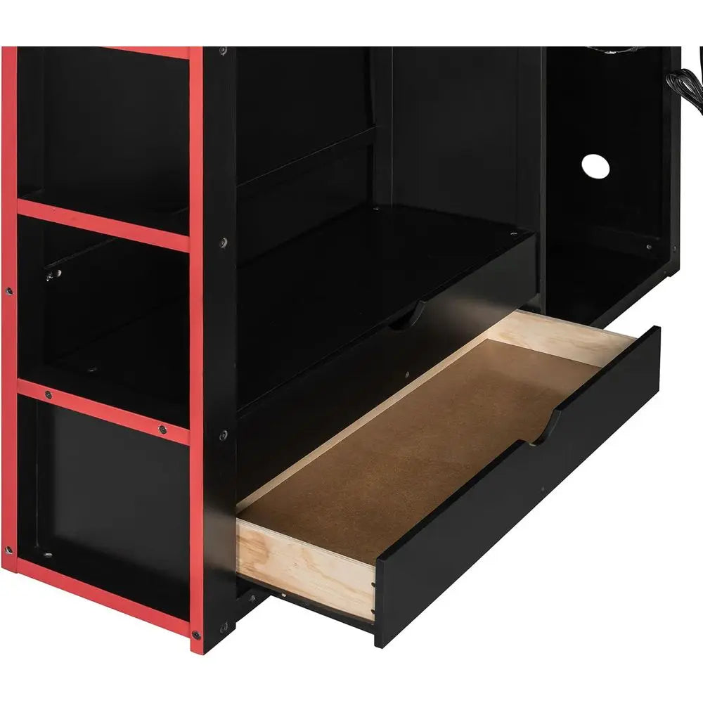 Full-Size Gaming Bed with Desk