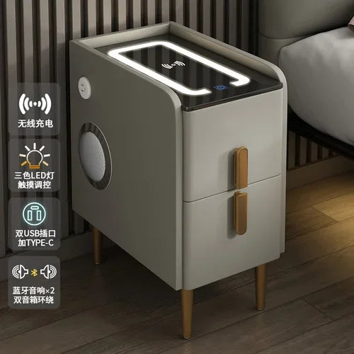 Modern Bedside Table Smart Dresser Created Luxury Vanity Desk