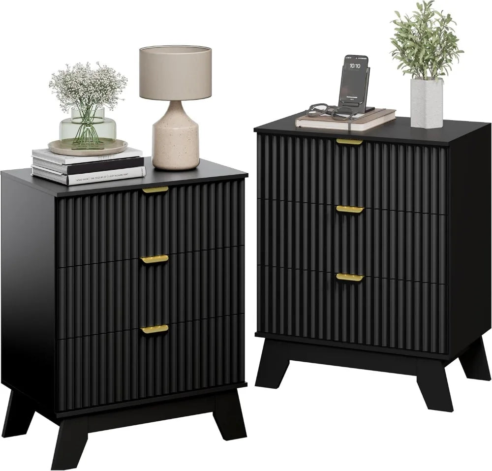 Mid Century Fluted Nightstand