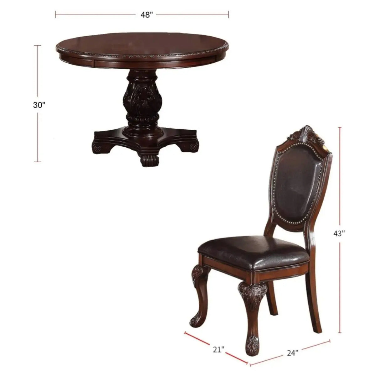 Classic Dining Table & Side Chairs
