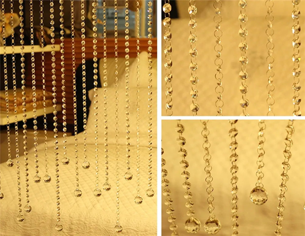 Luxury Fashion Crystal Curtain Glass Beads Decor