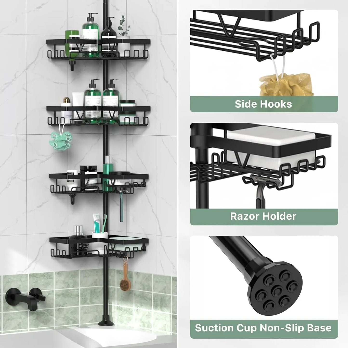 Stainless Steel Adjustable Shower Caddy