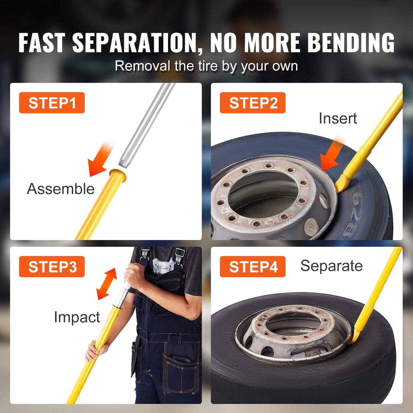 Heavy Duty Steel Tire Bead Breaker Changing Tool