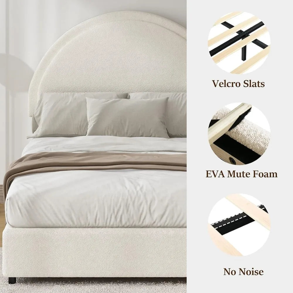 Twin Bed Frames with Round Headboard