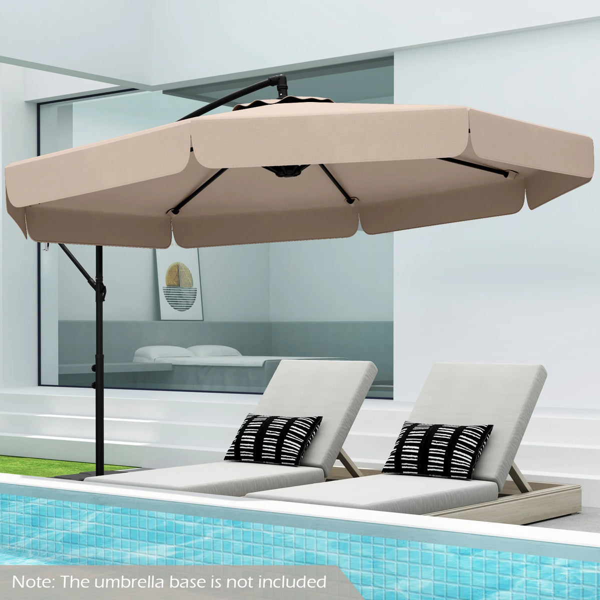 Offset Cantilever Hanging Umbrella with Cover