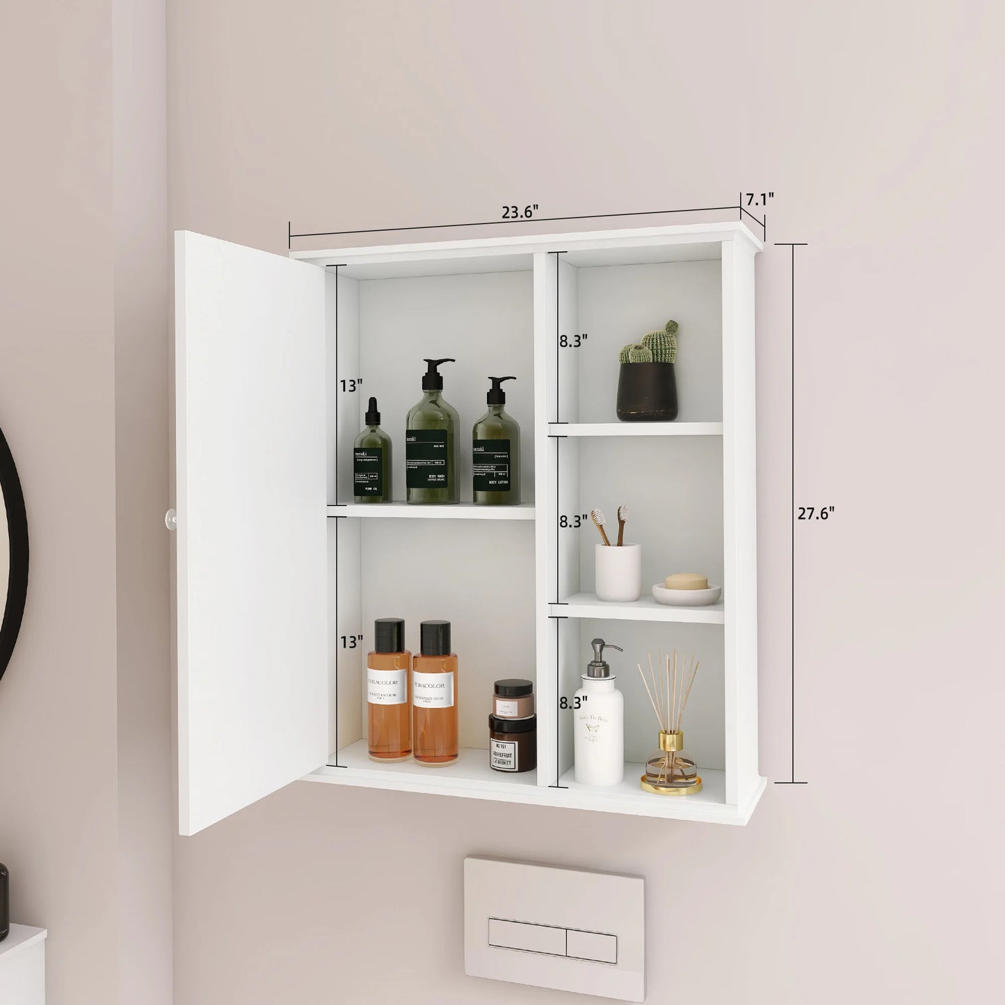 Blue Bathroom Storage Cabinet Decoration Wall Cabinet for Laundry Room&Kitchen&Living Room