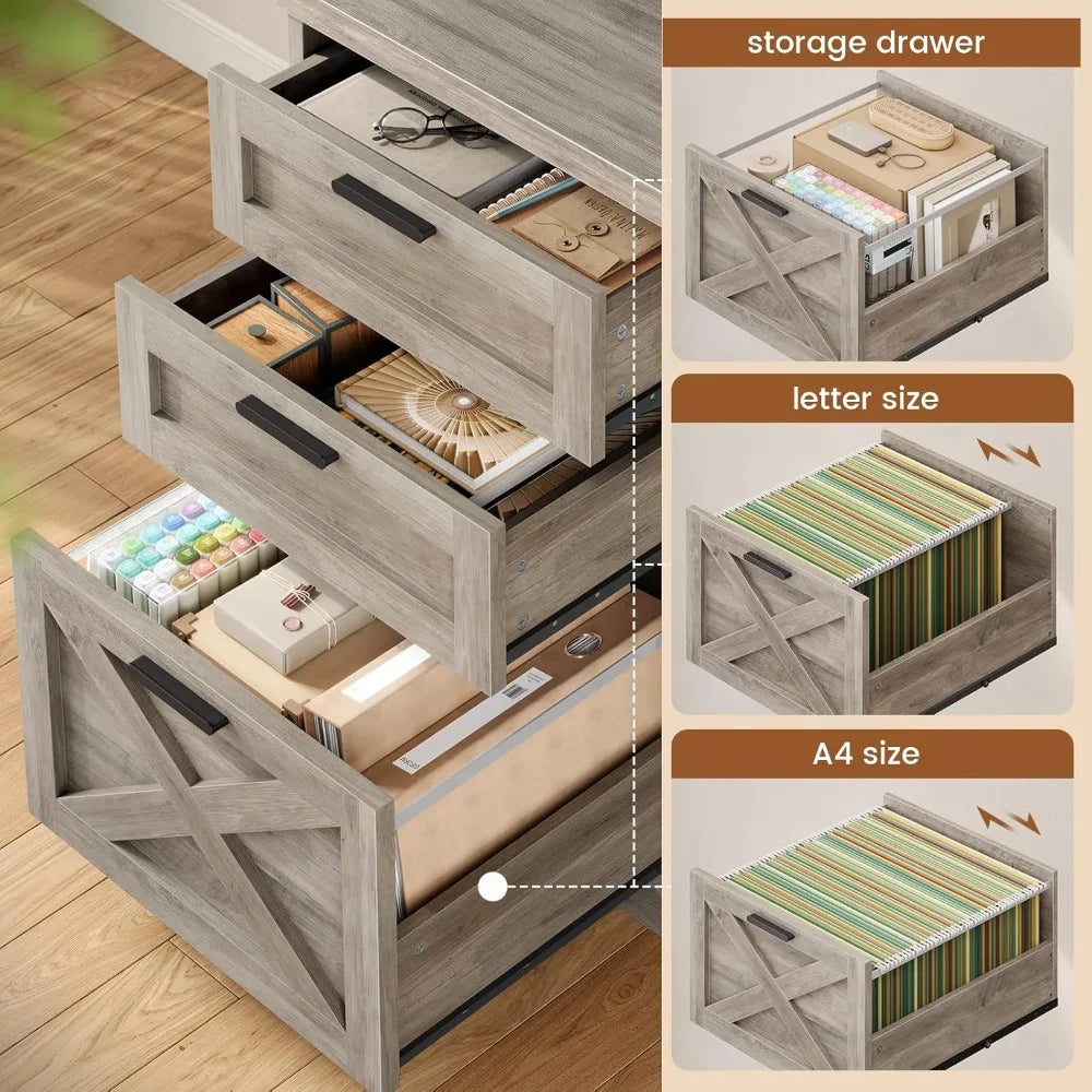 L Shaped Executive Desk with Storage Shelves