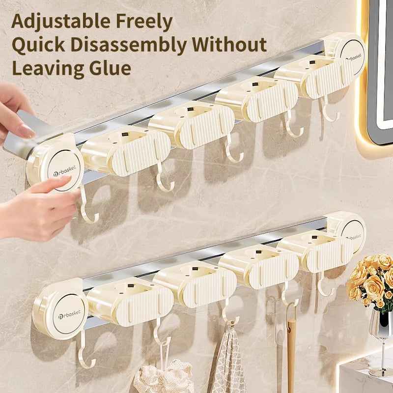 Laundry Mop Rack Wall Mounted Display