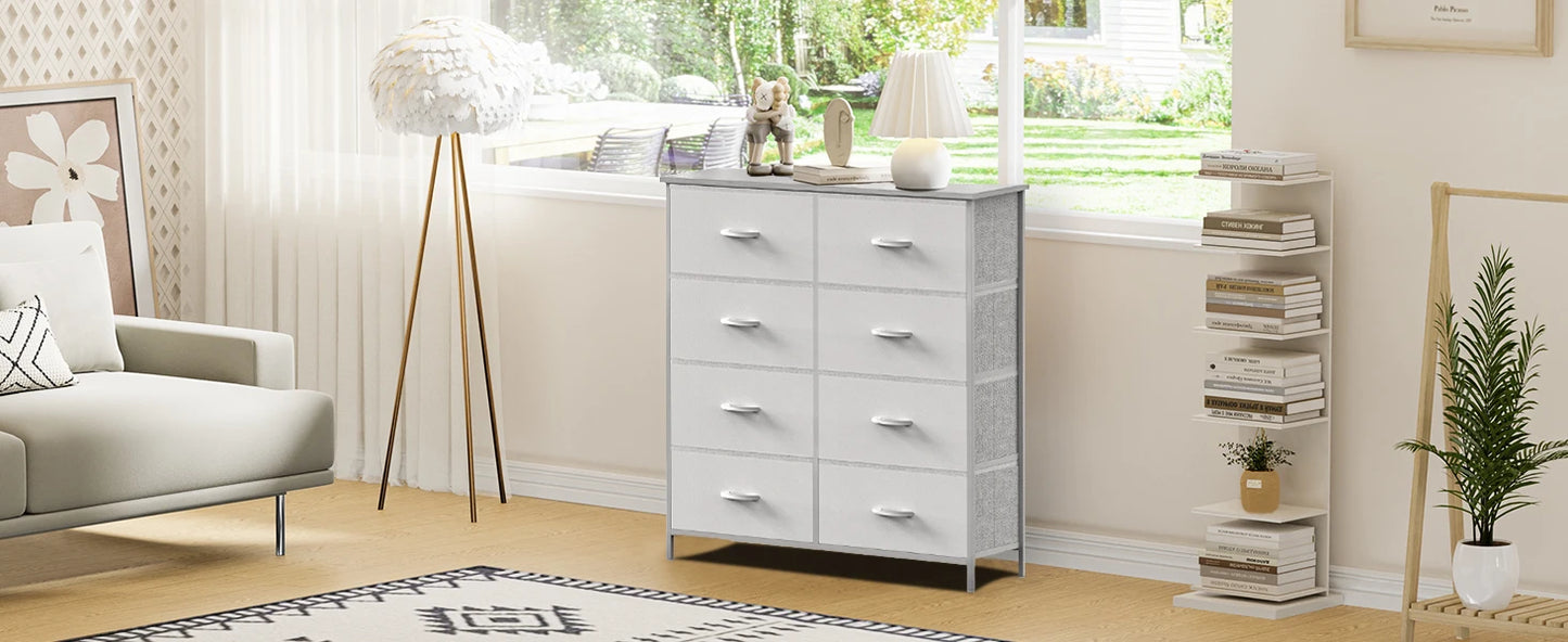 Children's Wardrobe With 8 Fabric Drawers