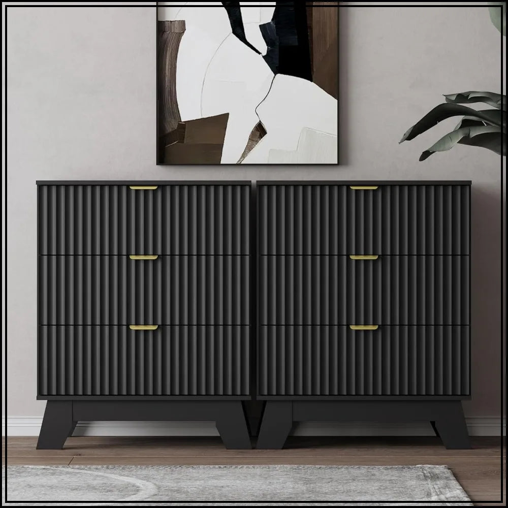 Mid Century Fluted Nightstand