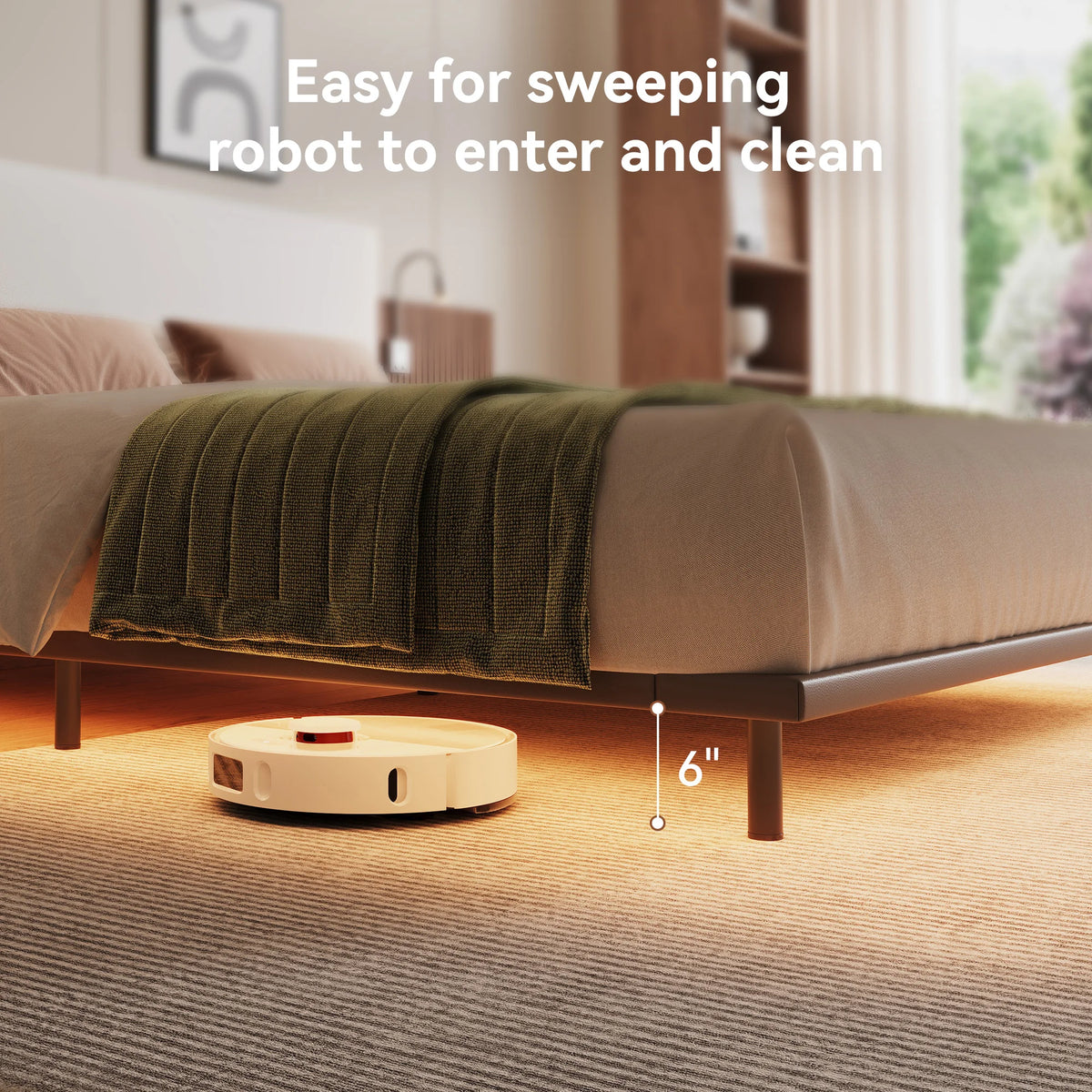 Luxury Bed with Integrated Nightstands & Reading Lamps