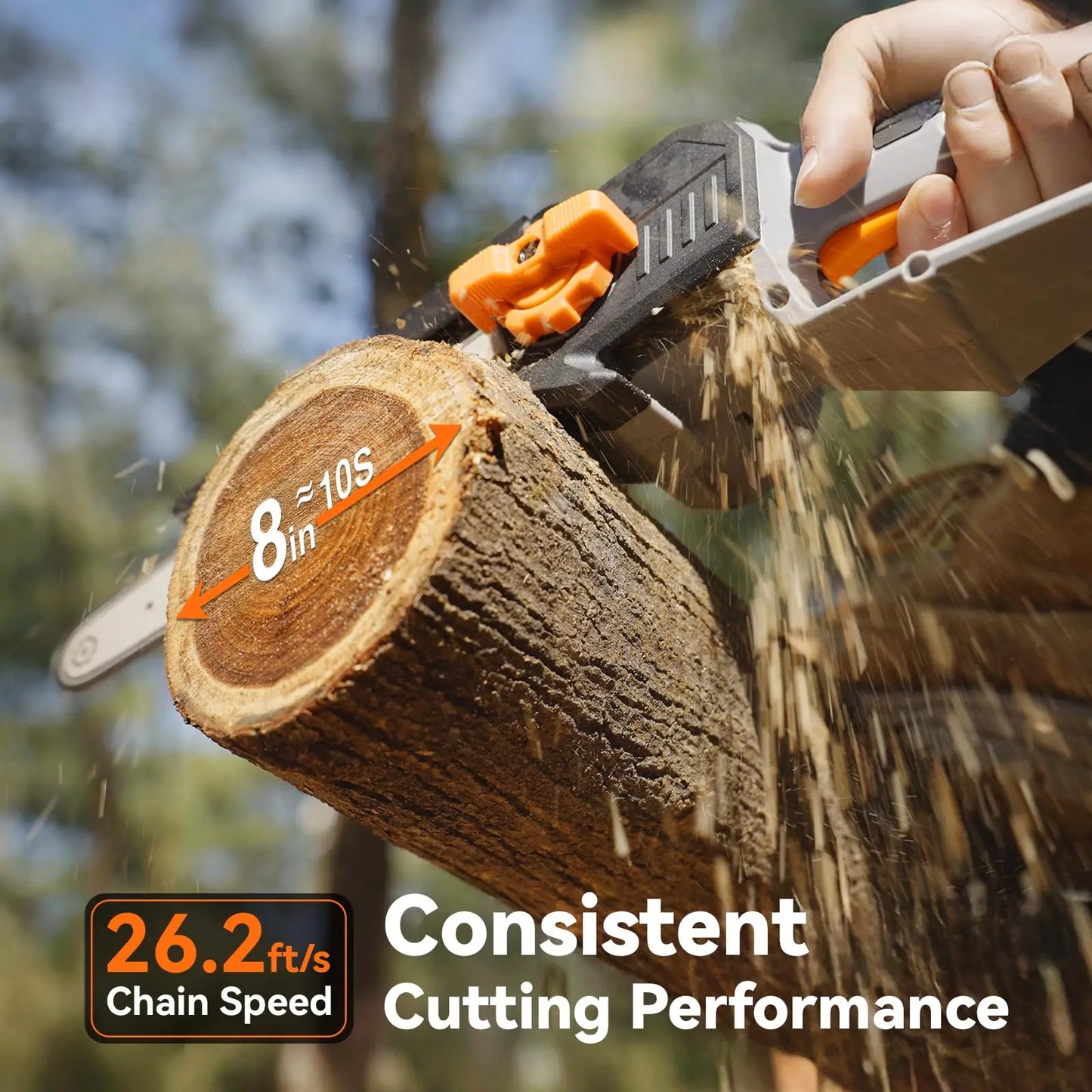 Extendable Pruning Saw Garden Tree Pruner   With 2 4000mAh Batteries