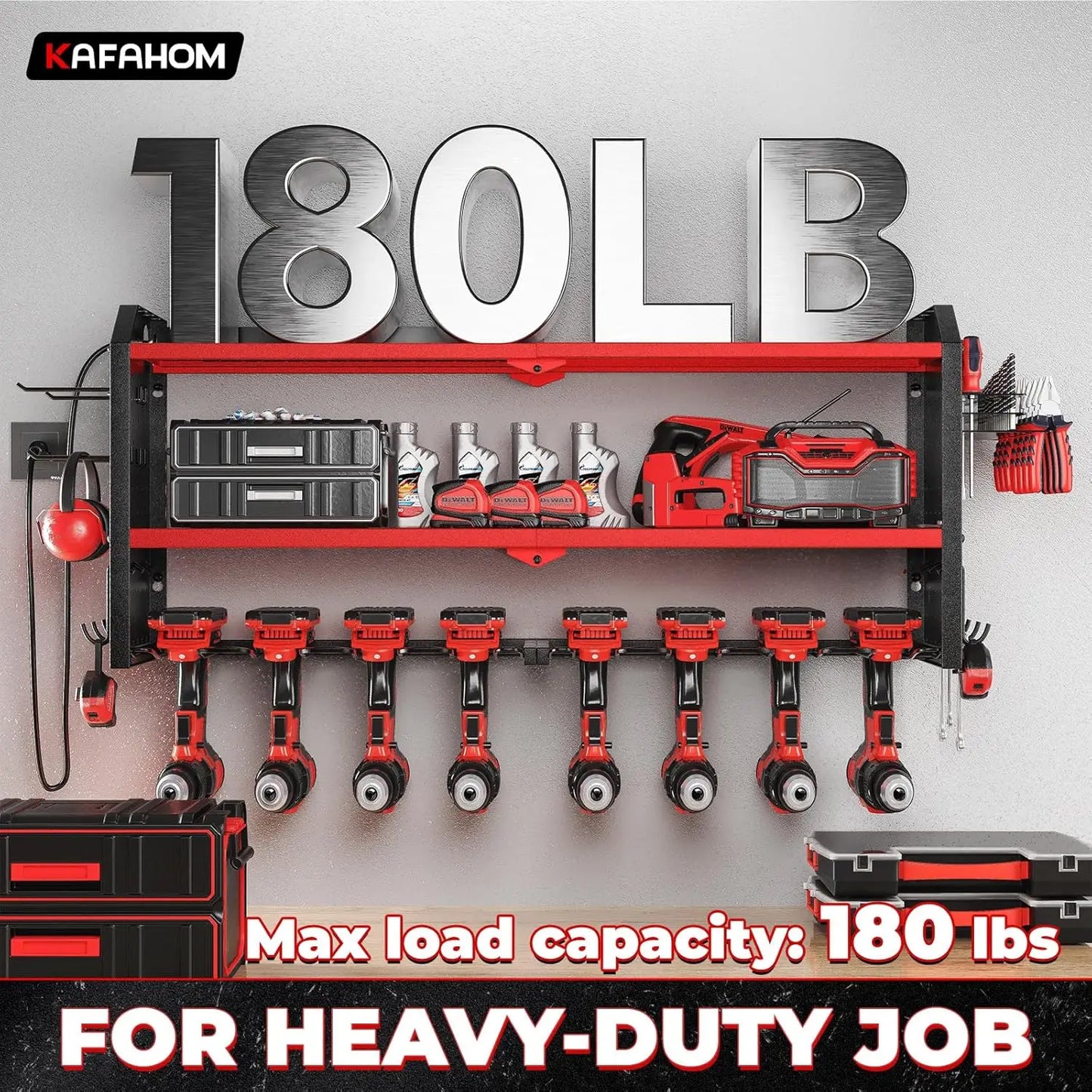 Heavy Duty Power Tool Organizer with Charging Station