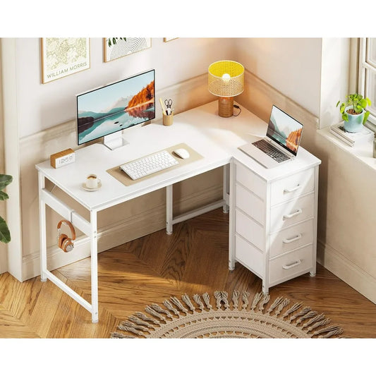 L Shaped Reversible Study Desk