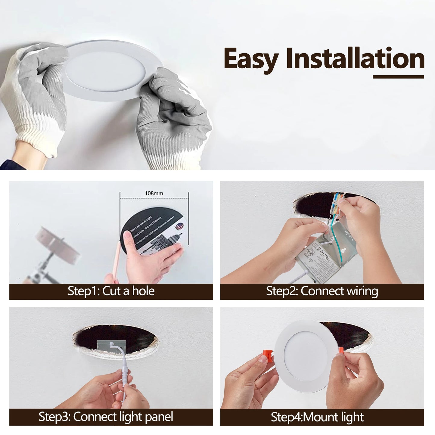 Recessed Lights with Dimmable Downlights