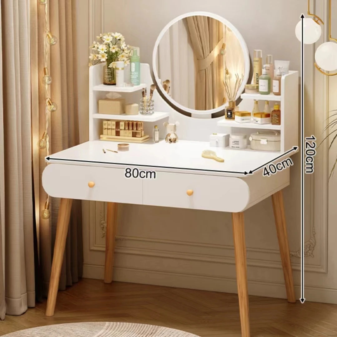 Nordic Simplicity Dresser Make-Up Mirror Table