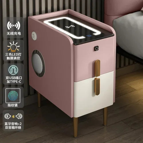 Modern Bedside Table Smart Dresser Created Luxury Vanity Desk