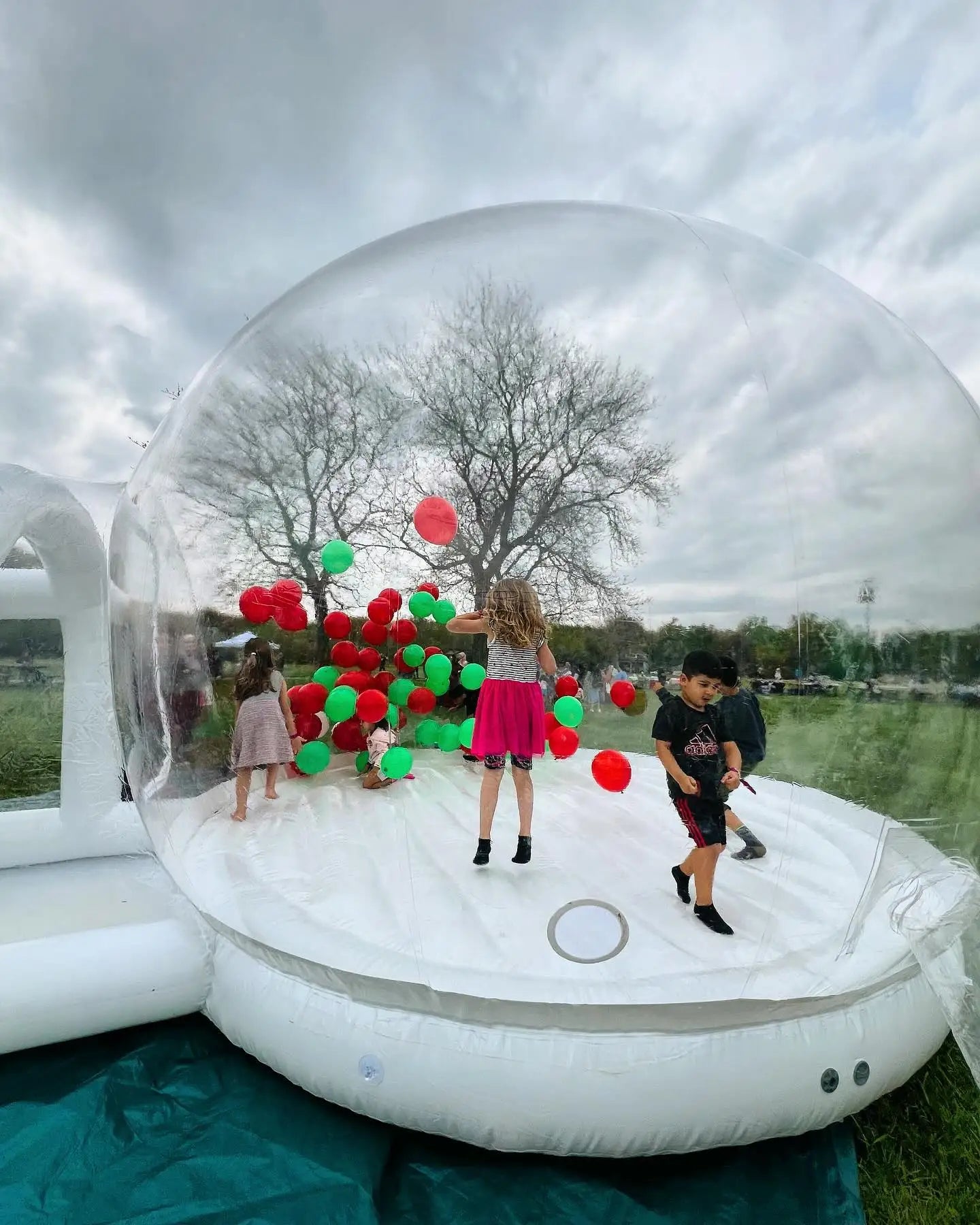Inflatable Bubble House With Trampoline & transparent Dome