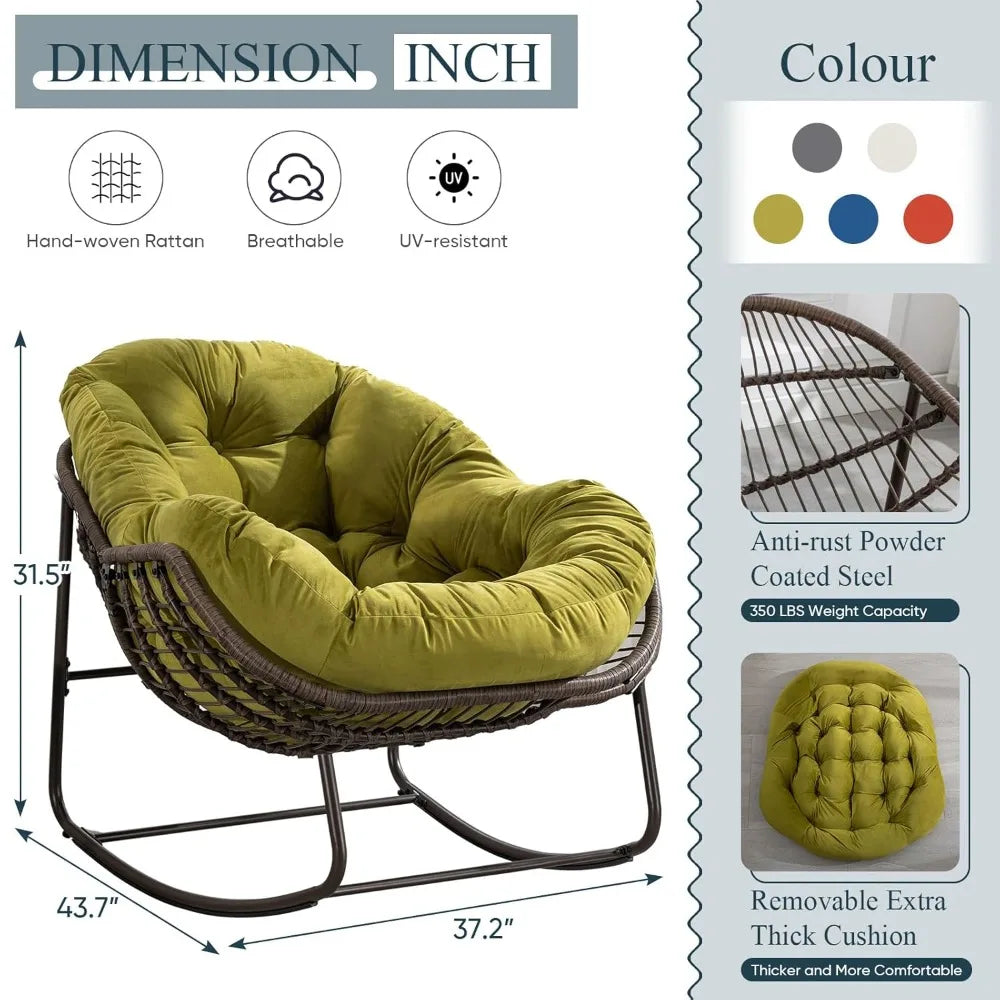 Outdoor Rattan Egg Rocking Chair